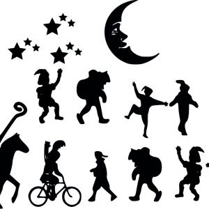 herbruikbare sinterklaas raamstickers set